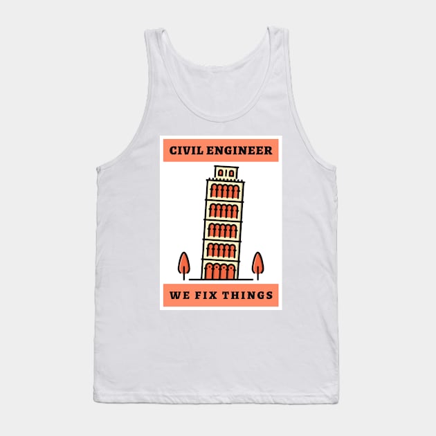 Awesome Civil Engineers Tank Top by ForEngineer